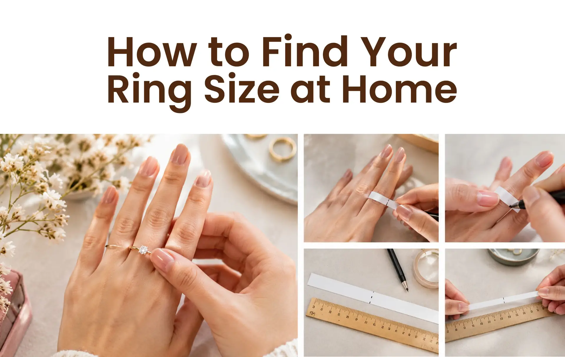 Women’s Ring Size Guide: How to Find Your Ring Size at Home 