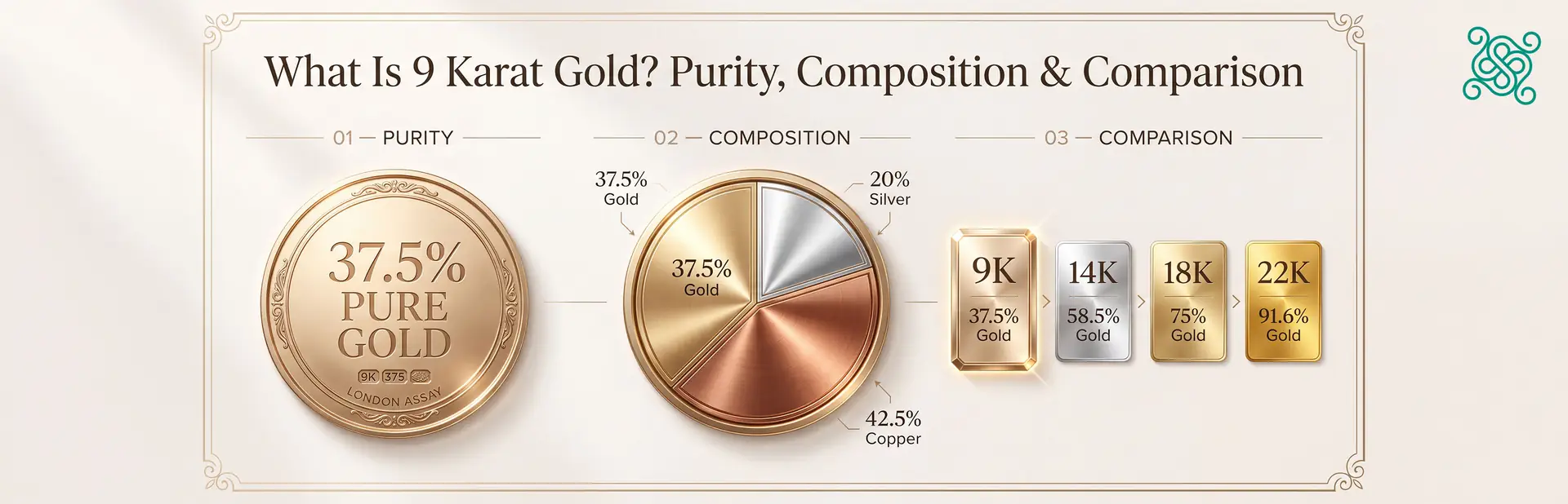 What Is 9 Karat Gold? Purity, Composition, & Comparison 