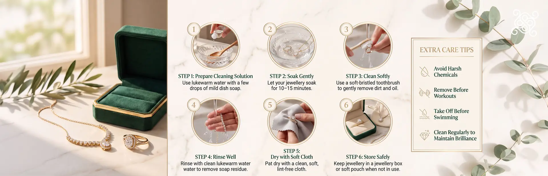 How to Clean & Care for Lab Grown Diamond Jewellery 