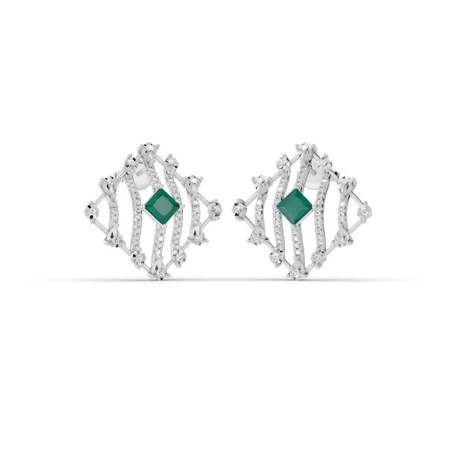 Crown of Horizons Beam Studs Lab-Grown Diamond Bridal Studs Earring
