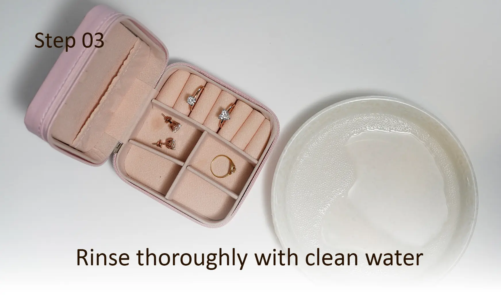 Step 3: Rinse thoroughly with clean water