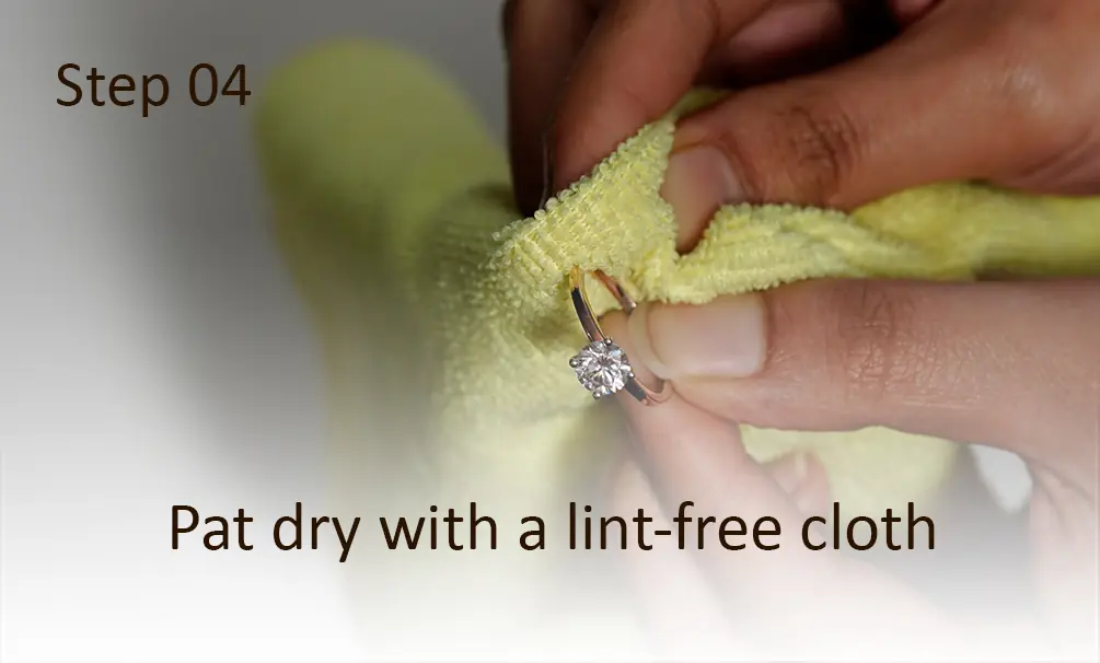 Step 4: Pat dry with a lint-free cloth